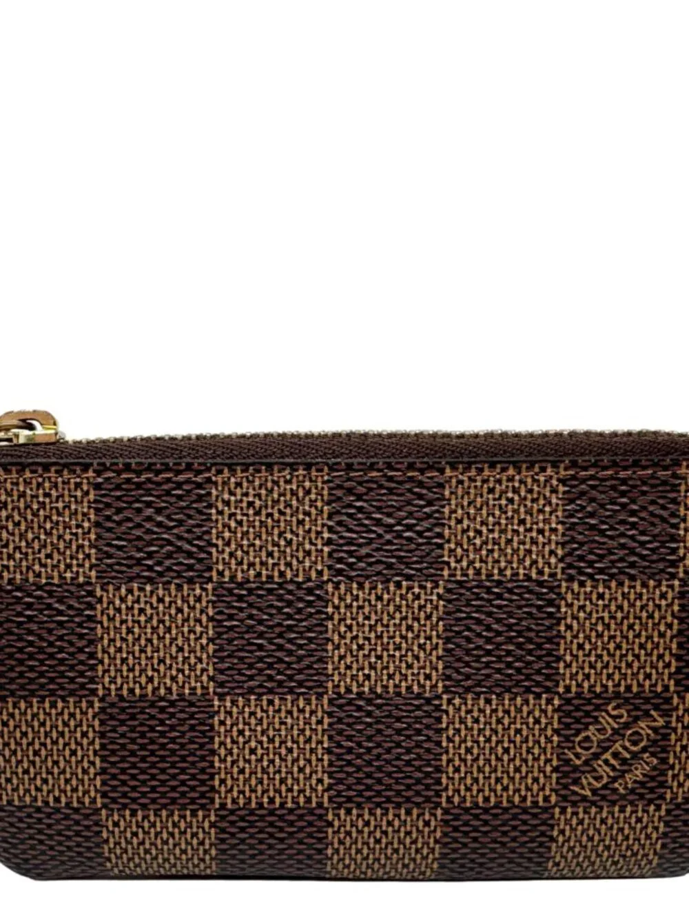 Louis Vuitton  Key Cles Damier Ebene Pouch Brown